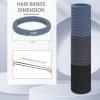 150 Pcs Seamless Elastic Hair Ties No Damage for Thick & Thin Hair, Ponytail Holders, Elastics, Soft Pony Tails Bands for Women, Black & Gray & Navy Blue view 2