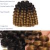 100 Strands Short Jamaican Bounce Crochet Hair Brown Ombre 5 Packs 2X Ringlet Wand Curl Crochet Hair 8 Inch Curly Crochet Hair Extensions Curly Crochet Braiding Hair view 4