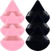 6PCS Triangle Powder Puff,Face Soft Powder Puffs Makeup Sponge Setting Powder Dry and Wet Makeup Setting Puff Make up Beauty Tool,Used for Loose Powder Foundation Make-up and Cosmetics(Pink and Black) view 1