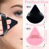 6PCS Triangle Powder Puff,Face Soft Powder Puffs Makeup Sponge Setting Powder Dry and Wet Makeup Setting Puff Make up Beauty Tool,Used for Loose Powder Foundation Make-up and Cosmetics(Pink and Black) view 3