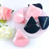 6PCS Triangle Powder Puff,Face Soft Powder Puffs Makeup Sponge Setting Powder Dry and Wet Makeup Setting Puff Make up Beauty Tool,Used for Loose Powder Foundation Make-up and Cosmetics(Pink and Black) view 4