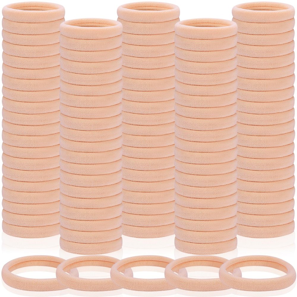 150 Pcs Seamless Elastic Hair Ties No Damage for Thick & Thin Hair, Ponytail Holders, Elastics, Soft Pony Tails Bands for Women, Blonde