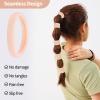 150 Pcs Seamless Elastic Hair Ties No Damage for Thick & Thin Hair, Ponytail Holders, Elastics, Soft Pony Tails Bands for Women, Blonde view 4