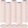 150 Pcs Seamless Elastic Hair Ties No Damage for Thick & Thin Hair, Ponytail Holders, Elastics, Soft Pony Tails Bands for Women, Beige view 1