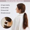 150 Pcs Seamless Elastic Hair Ties No Damage for Thick & Thin Hair, Ponytail Holders, Elastics, Soft Pony Tails Bands for Women, Beige view 3