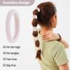 150 Pcs Seamless Elastic Hair Ties No Damage for Thick & Thin Hair, Ponytail Holders, Elastics, Soft Pony Tails Bands for Women, Beige view 4