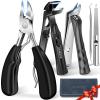 2026 Toenail Clippers for Thick Toenails for Seniors, Angled Head Large Toe Nail Clippers Set for Men, Heavy Duty Ingrown Toenail Clippers with Long Handle, Ultra Sharp Slanted Nail Cutter Wide Jaw view 1
