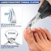 2026 Toenail Clippers for Thick Toenails for Seniors, Angled Head Large Toe Nail Clippers Set for Men, Heavy Duty Ingrown Toenail Clippers with Long Handle, Ultra Sharp Slanted Nail Cutter Wide Jaw view 3