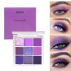 9 Colors Purple Tan Grape Shimmer Matte Eyeshadow Palette, Pearl Glitter Shimmer Matte Nude Neutral Shades, High Pigmented Waterproof Grape Plum Pink Lavender Eyeshadow, Bright Sombras De Ojos view 4