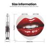 VTCTOASY Travel Makeup Mirror Portable Compact Mirror Cute Graphic Red Lips Makeup Mirror Double-Sided Pocket Mirror Magnifying 1x/2x PU Leather Travel Mirror for Daily Work Business Heart Shape view 4