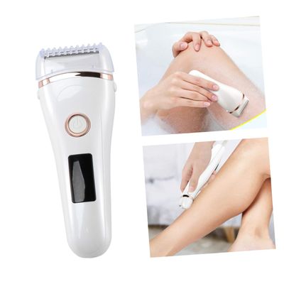 ASAKKURA Women Electric Shaver Hair Removal Epilator Rechargeable Led Display USB Charging Bikini Line Trimmer Stainless Steel Blade Smooth Skin