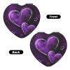 VTCTOASY Travel Makeup Mirror Portable Compact Mirror Purple Hearts Makeup Mirror Double-Sided Pocket Mirror Magnifying 1x/2x PU Leather Travel Mirror for Daily Work Business Heart Shape view 3