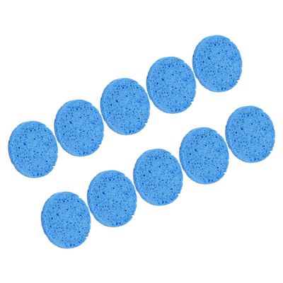 ASAKKURA 10pcs Natural Wood Pulp Makeup Remover Sponge for Face Cotton Pads Facial Cleansing Exfoliating Cellulose Sponges
