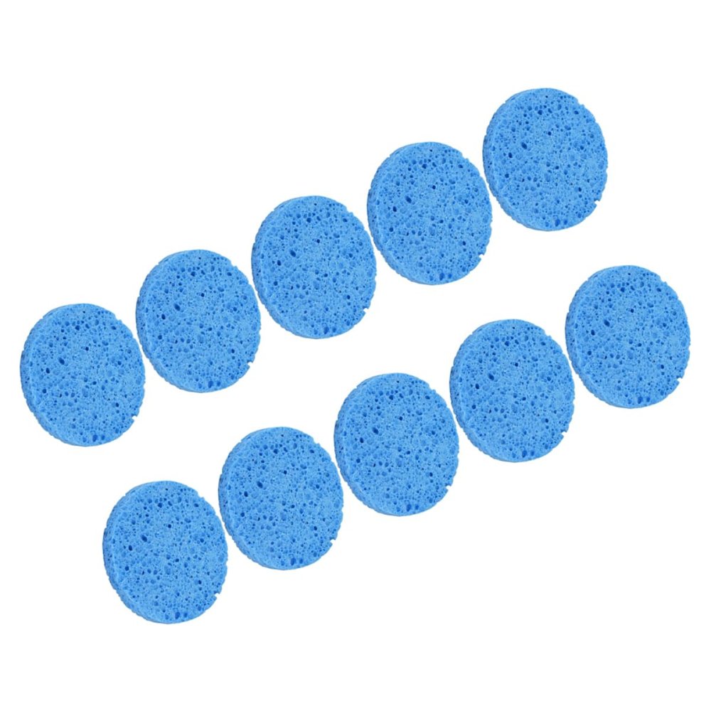 ASAKKURA 10pcs Natural Wood Pulp Makeup Remover Sponge for Face Cotton Pads Facial Cleansing Exfoliating Cellulose Sponges