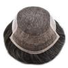 Healthlif Toupee For Men Hair Piece Swiss Lace Hair Pieces For Men European Human Hair Replacement System For Mens Toupee Mens Hair System6X8 Medium light density #1B40 1B# OFF BLACK+40% GREY view 4
