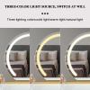JSLJDM Lighted Makeup Mirror, 48 x 44cm, Dimmable LED Dressing Table Mirror and 3 Adjustable Brightness Modes, Mirror Lighted Dressing, Plug-in Model, White Black 52x48cm view 2