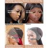 LAB HAIRS 12 Inch Blunt Cut Style Short Bob Wig 13x4 Transparent Lace Front Wigs Human Hair Natural Black Straight Bob Wig 150% Density Pre Plucked for Black Women view 3