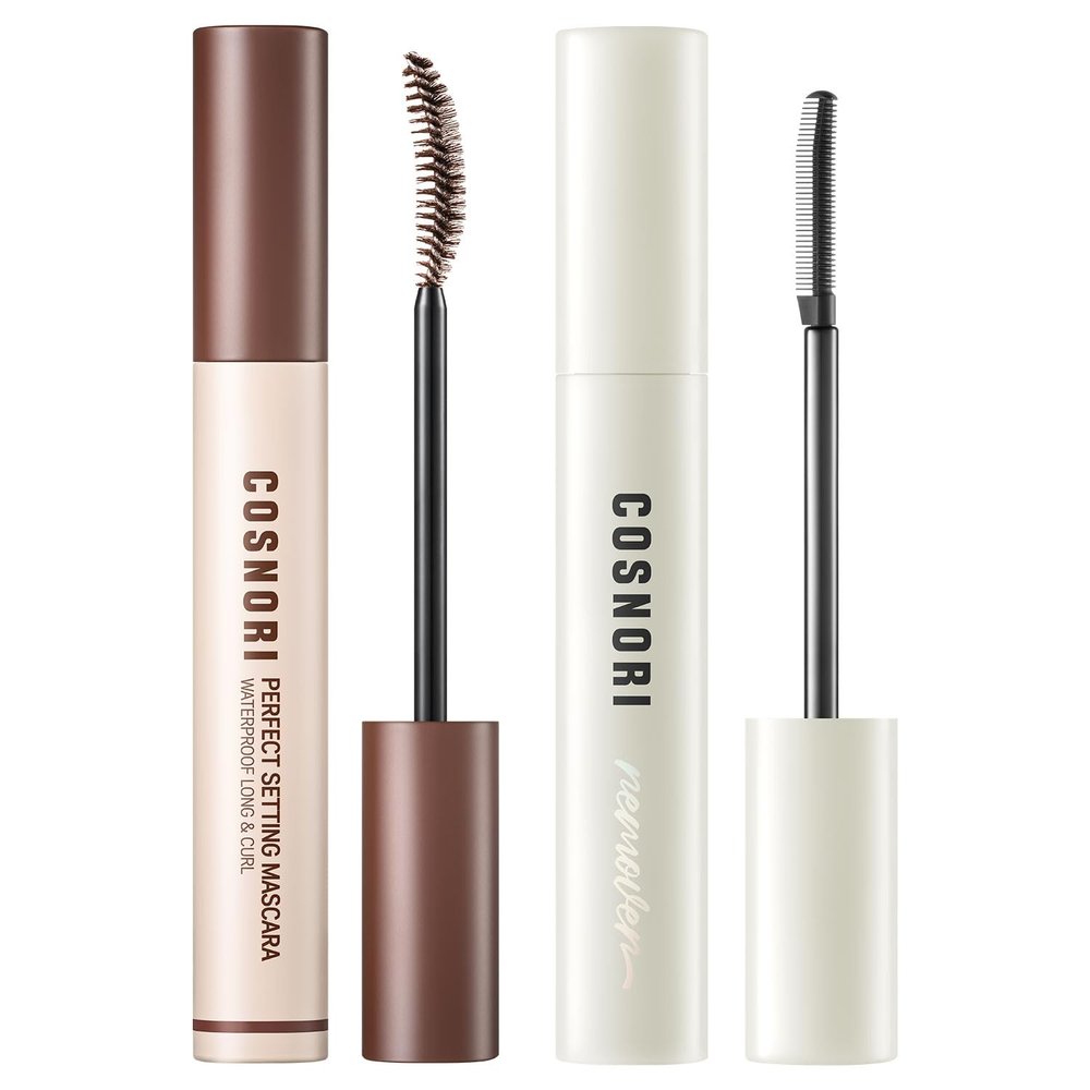 Cozy Brown Mascara & Remover Bundle Natural Brown, Long & Curl, Waterproof - Quck & Easy Mascara Removal