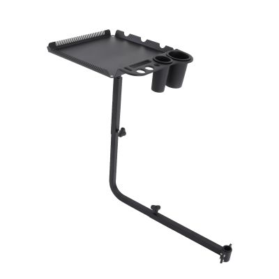 GUIAFUHYE 360 Rotatable Salon Tray Attached to Chair, Adjustable Height & Length Hairstylist Chair Tray with Hair Dryer Holder, Salon Stations