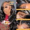 13X4 Highlight Ombre Lace Frontal Wigs Human Hair 4/27 Honey Blonde 180% Density Body Wave Wig for Black Women HD Transparent Lace Front Wig with Highlights Colored Glueless Wigs Human Hair 30 Inch view 2