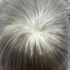 Mens Toupee Human Hair French Lace Hair Pieces For Men Toupee For Men Hair System 100% Human Hair Replacement System For Men Hair Pieces 8x10 Medium light density #1B80 1B# OFF BLACK+80% GREY view 3