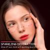 Freckles Face Tattoo, Glow Up Makeup Patches - Face Glitter Speckles Patches - Cute Bronze Glitter Makeup Accessories for Women - Cosmetic Glitter for Face - 6 Sheets view 3