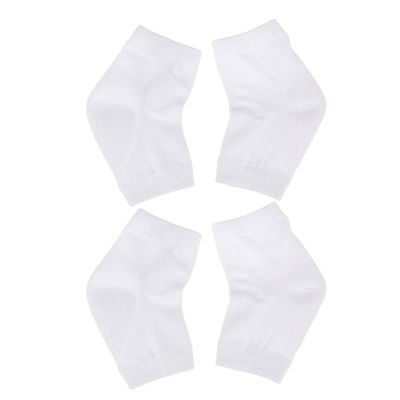ASAKKURA 2pairs Moisturizing Gel Socks for Cracked Heels -Crack Foot Care Socks Breathable Design for Night Wear Soft and Comfortable Material Heel Protectors