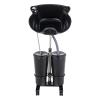 Portable Shampoo Basin for Hair Salon, Rolling Beauty Spa Salon Hair Washing Sink with Adjustable Height and Drain, Large Wash Station for Seniors, Hairstylist and Home Service view 1