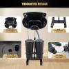 Portable Shampoo Basin for Hair Salon, Rolling Beauty Spa Salon Hair Washing Sink with Adjustable Height and Drain, Large Wash Station for Seniors, Hairstylist and Home Service view 3