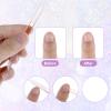 4PCS Glass Cuticle Pusher Tool Transparent Nail Cuticle Pusher Trimmer Remover Tool, Manicure Stick Dual Ended Glass Crystal Cuticle Pusher File with Pointed and Slanted Ends (Green/Pink/Purple/Blue) view 4