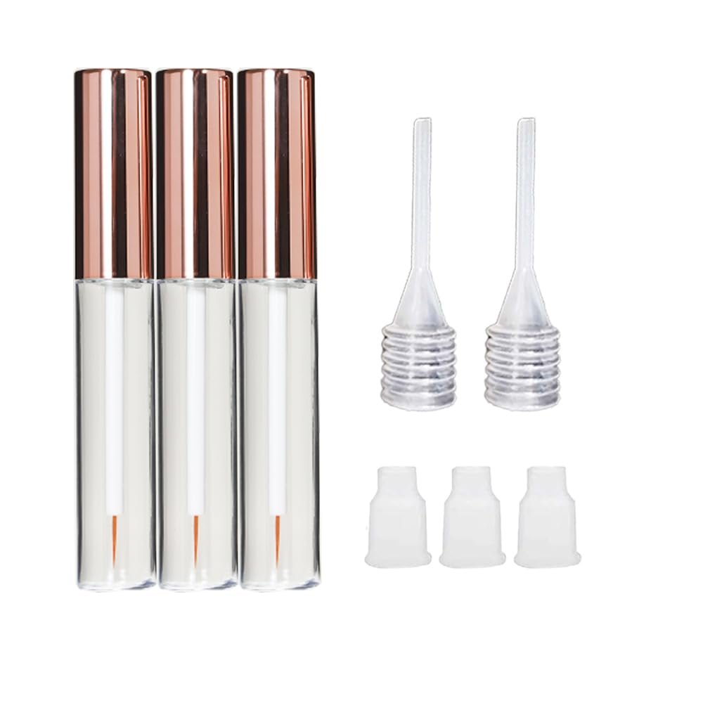0.34 fl oz Empty Eyeliner Tubes (Rose Golden (Metal), 3 PCS EL)