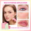 3PCS Blush Stick for Cheeks,Multi-use Solid Matte Makeup Stick Blush Cream for Cheek Eyes and Lips Tint,Moisturizing Tinted Cream Blush,Natural Blendable Cheek Blusher with 3 Makeup Sponges view 4