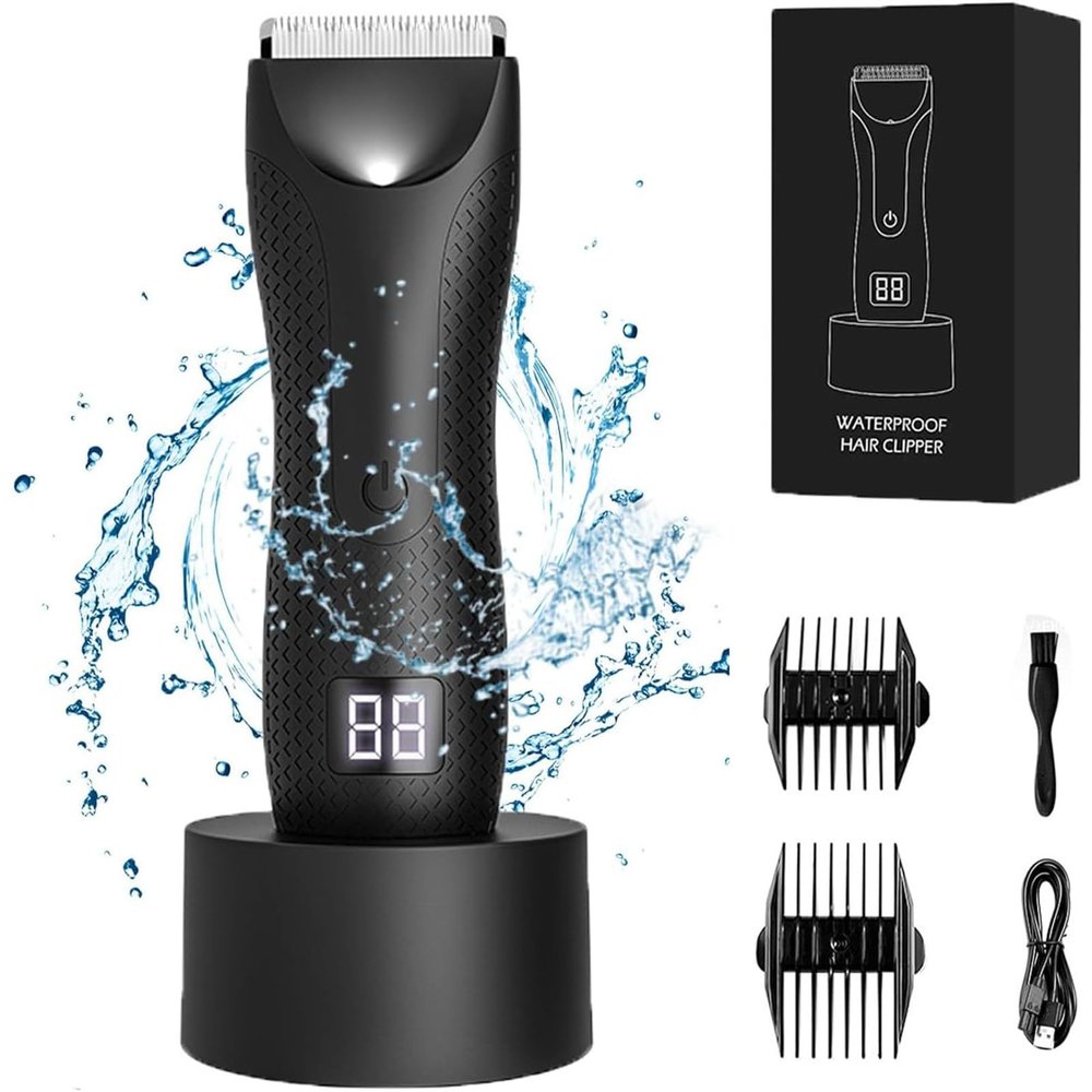 Vrsgs Body Trimmer for Men, Vrsgs Body Hair Trimmer for Men, Electric Body Hair Trimmer for Men, Mens Beard and Body Hair Trimmer for Pubic Hair, Electric Waterproof Full Body Shaver (1 Set)