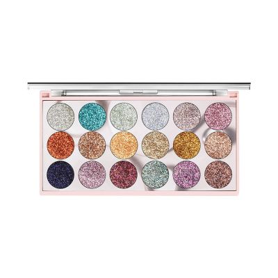 18 Color Spotlight Eyeshadow, Highly Pigmented Colorful Powder, Suitable for Europe Stages,Performances,Parties Fine Flash Eye Eyeshadow Tray(B)
