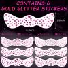 Glitter Freckles Face Tattoo - Rose Red Pink- Glow Up Makeup Patches - Face Glitter Speckles Patches - Cute Glitter Makeup Accessories for Women - Cosmetic Glitter for Face - 6 Sheets view 2