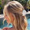 BARTOSI Shell Claw Clips Silver Hair Clip Seashell Hair Claw Clips for Thick Hair Fashion Hair Accessories for Women and Girls (Pack of 2) view 3