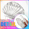 BARTOSI Shell Claw Clips Silver Hair Clip Seashell Hair Claw Clips for Thick Hair Fashion Hair Accessories for Women and Girls (Pack of 2) view 4
