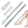 2pcs Soft Rubber Toe Scrubber with Replacement Brush Head Long Handle Toe Seam Massage Foot Washer Shower Cleaner for Seniors Elderly Men Women view 1