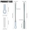 2pcs Soft Rubber Toe Scrubber with Replacement Brush Head Long Handle Toe Seam Massage Foot Washer Shower Cleaner for Seniors Elderly Men Women view 2