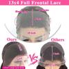Mysyty Skin Straight 13x4 Real Human Hair Wig with Baby Hair for Women Straight HD Transparent Lace Frontal Wigs Human Hair Pre Plucked Glueless Wigs Natural Black Color 28 Inch 180 Density view 2