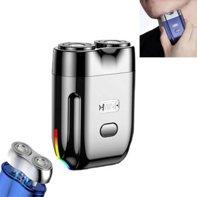 BBASILIYSD New Model Mini Dual-Head Electric Shaver,Mini Dual Head Electric Shaver,Mini Portable Electric Shaver,Mini Razor Dual Head Portable,Pocket Size Washable Electric Razor,for Home,Car,Travel