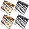4 Pcs French Side Combs for Small French Twist, Decorative Hair Clips, Women's Bun Strong Hold Clips, Styling Accessories view 1