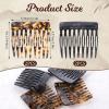 4 Pcs French Side Combs for Small French Twist, Decorative Hair Clips, Women's Bun Strong Hold Clips, Styling Accessories view 2