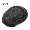 Swiss Lace Toupee for MenEuropean Humanhair Replacement System Lace Front Men ToupeeHairpiece. (320# Dark Brown with 20% Grey, 7x9"-100% Light Med-Light Density) view 2