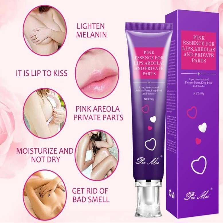 2PCS Pink Privates Intimate Area Cream, Pink Body Creams, Pink Lips & Nipple Cream, Skin Face Body Cream Pink Lips Armpit Private Part Gel Intimate Cream 30ml