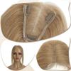 Women cover their bald wigs Human Hair Toppers for Women 8x10cm Fine Mono Base Hand Crochet Hairpieces Single Knot Indian Hair Straight Hair Toppers Clip In Hair Extensions Human Hair Cap for Women(8i view 2