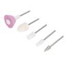 Ceramic Nail Drill Bit, Electric Nail File Bits 5pcs Ceramic Metal Nail Drill Bits Manicure Nail Drill Tips Pedicure Nail File Cuticle Remover for Nails Cuticle Manicure view 1