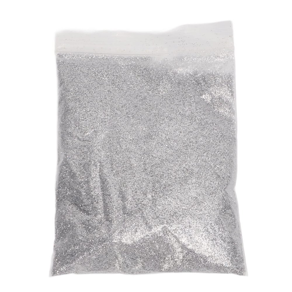 Extra Fine Shiny Glitter Gorgeous Eyecatching Makeup for Nail Face Body Craft - 50g Bag (Silver)