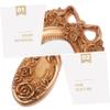 GARVALON Antique Gold Vintage Mirror Travel Portable Makeup Mirror Small Handheld view 3