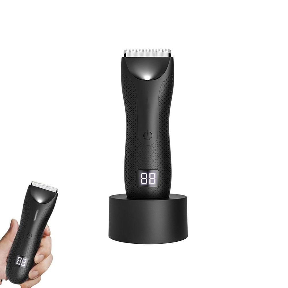 Vrsgs Body Trimmer for Men, Vrsgs Body Trimmer, Electric Body Hair Trimmer, Vrsgs Body Hair Trimmer, Vrsgs Shaver - Electric Body Hair Trimmer With Lcd Display Recharge Dock (1)